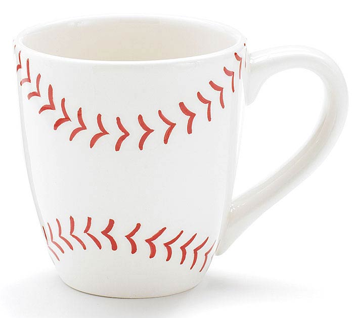 Mug Baseball Red Stitched