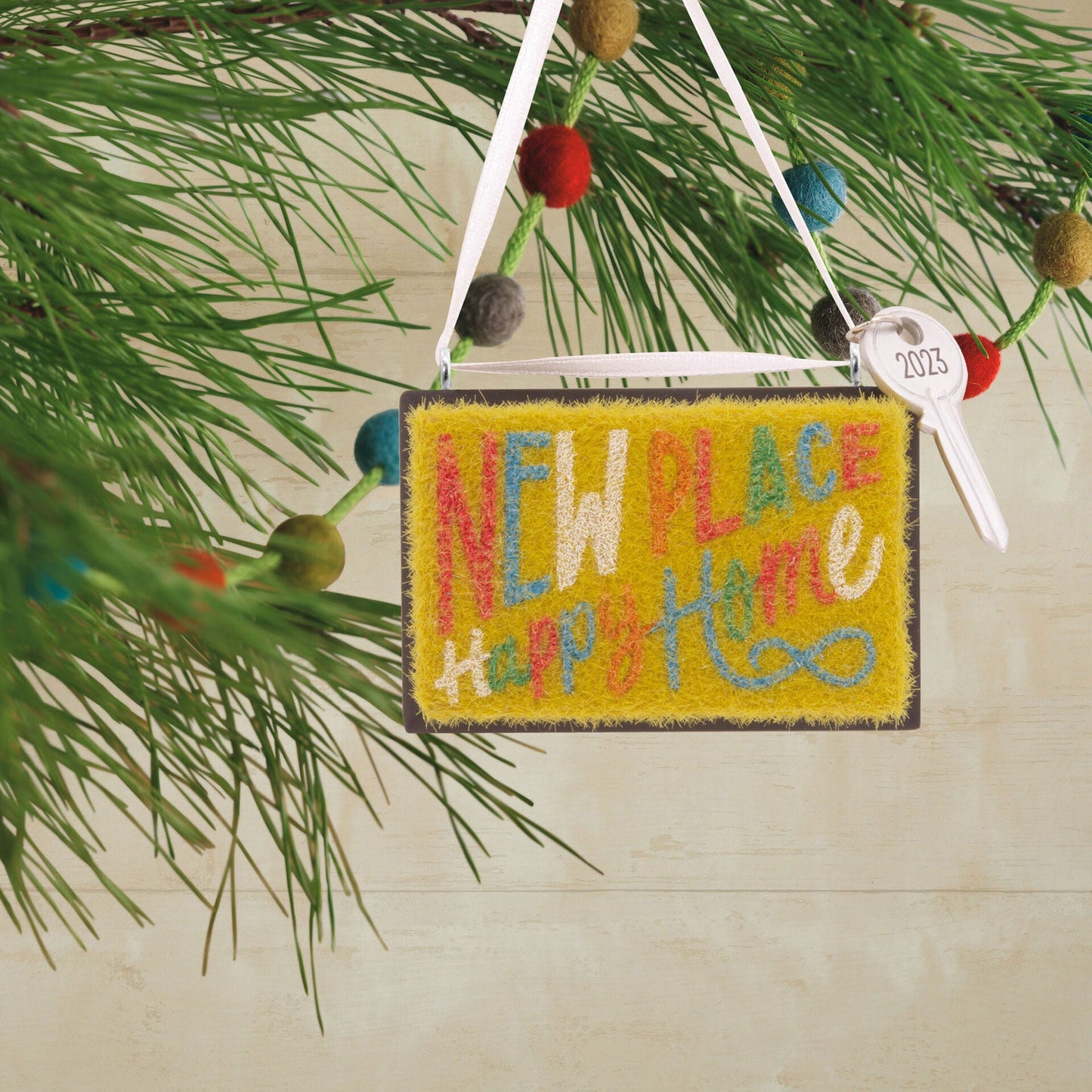 New Place Happy Home 2023 Doormat Hallmark Ornament
