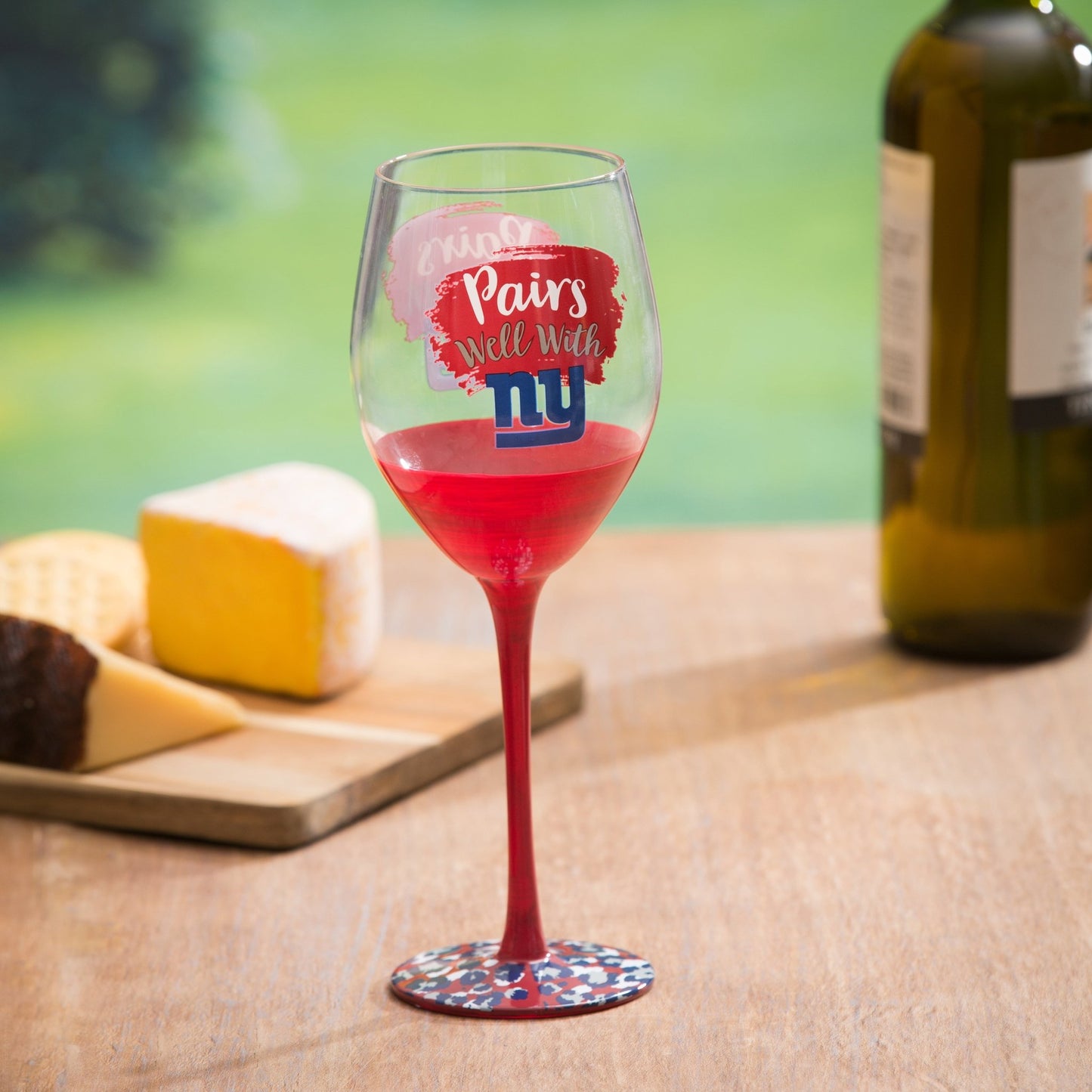 New York Giants Boxed Wine Glass, 17oz