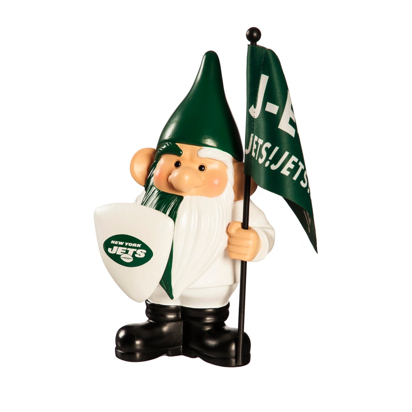 New York Jets Flag Holder Gnome, 10"