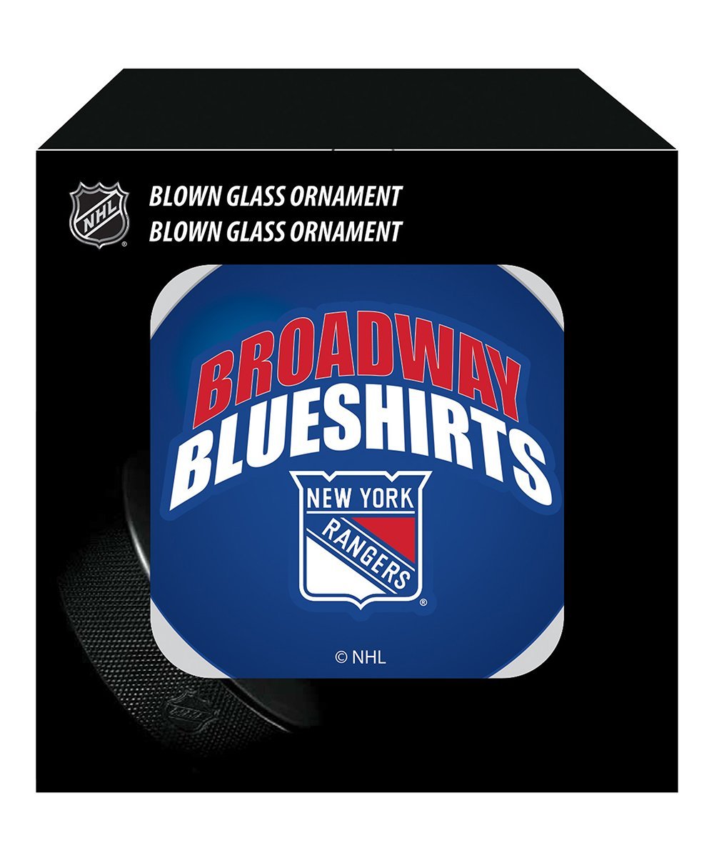 New York Rangers Blown Glass Ornament