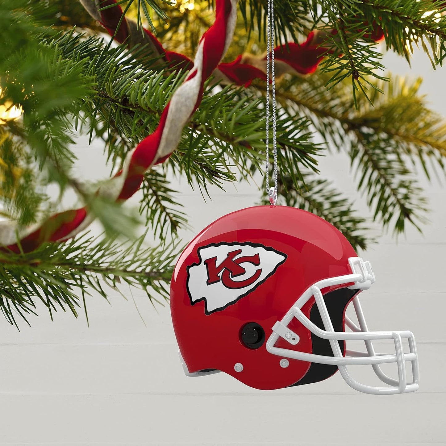 NFL Kansas City Chiefs Helmet With Sound Keepsake Ornament