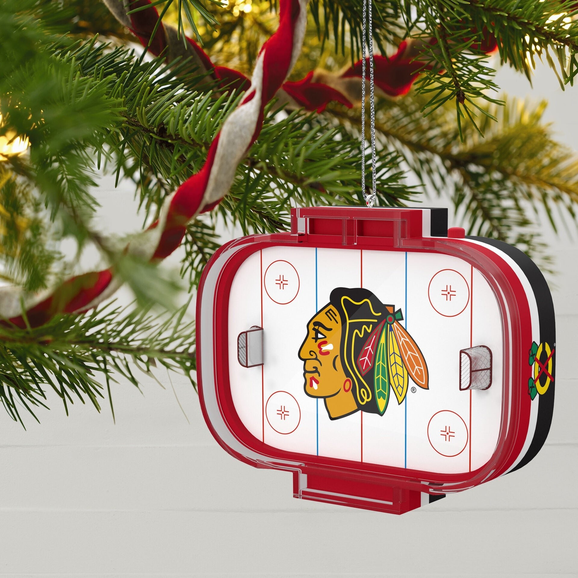 NHL Chicago Blackhawks Hockey Rink Keepsake Ornament