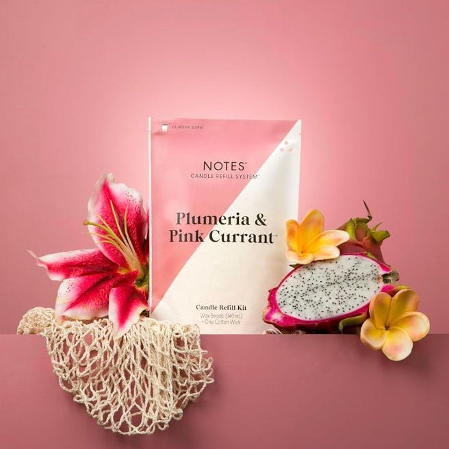 Notes Candle Refill Kit - Plumeria & Pink Currant