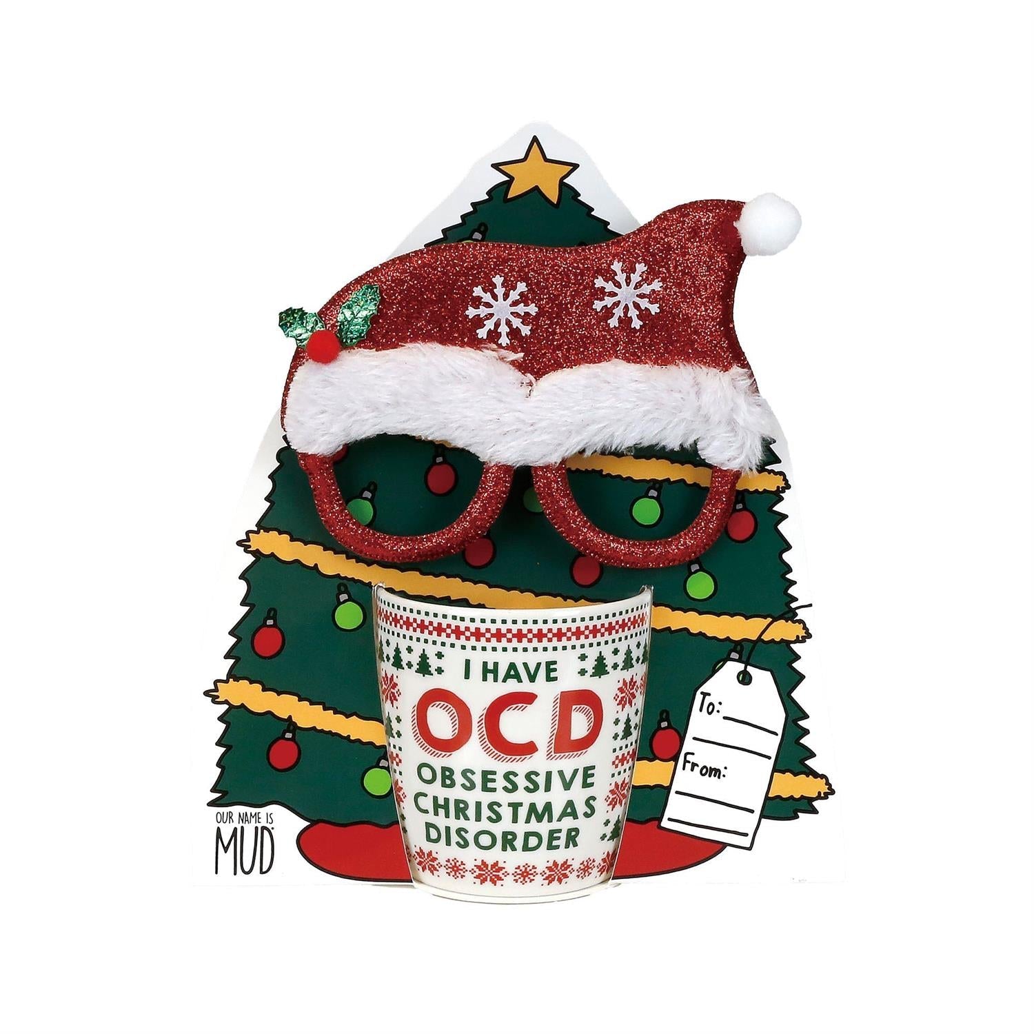 OCD Christmas Mug and Glasses Set, 12oz
