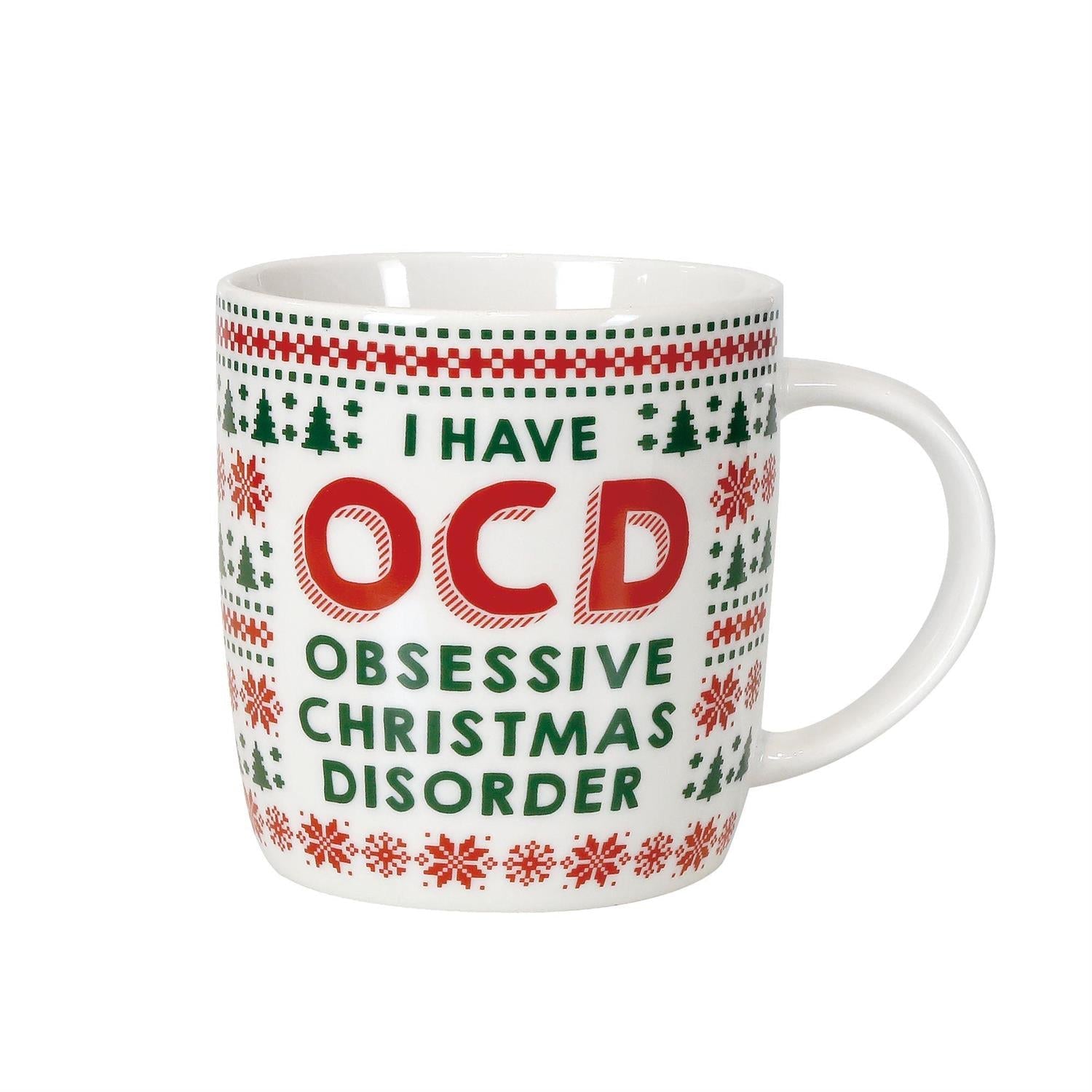 OCD Christmas Mug and Glasses Set, 12oz