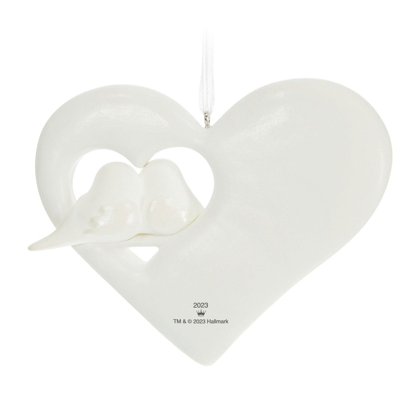 Our First Christmas Birds in Heart 2023 Porcelain, 2023 Keepsake Ornament