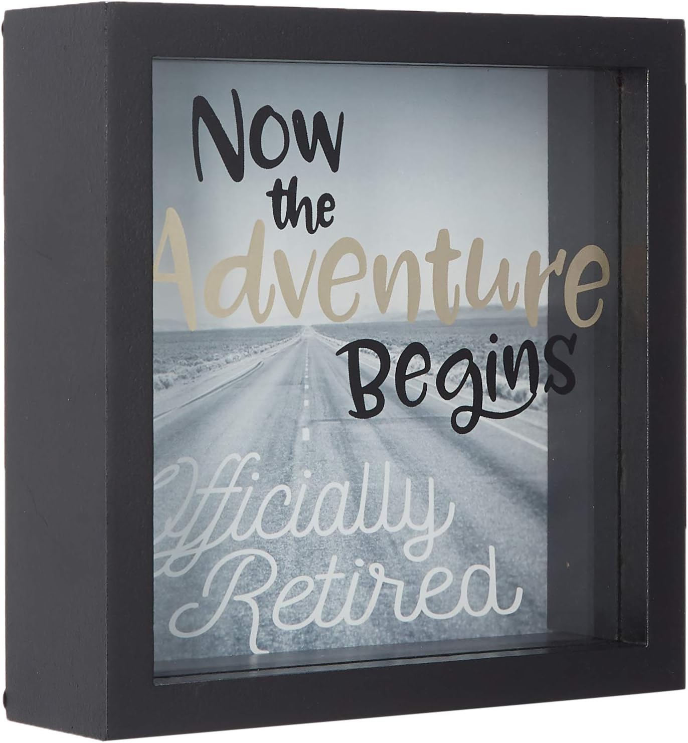 Our Name is Mud “Officially Retired" Glass Shadow Box, 6.25"