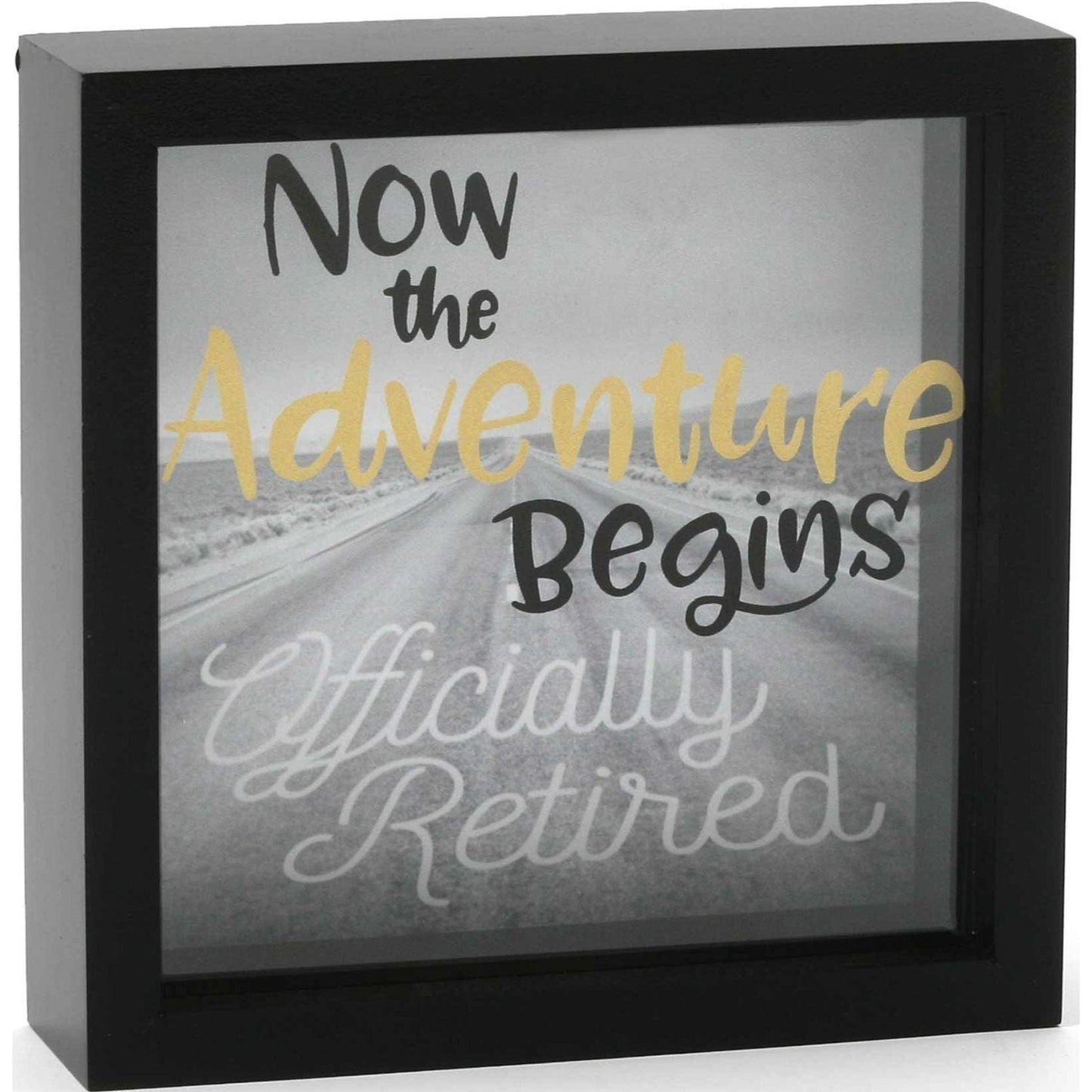 Our Name is Mud “Officially Retired" Glass Shadow Box, 6.25"
