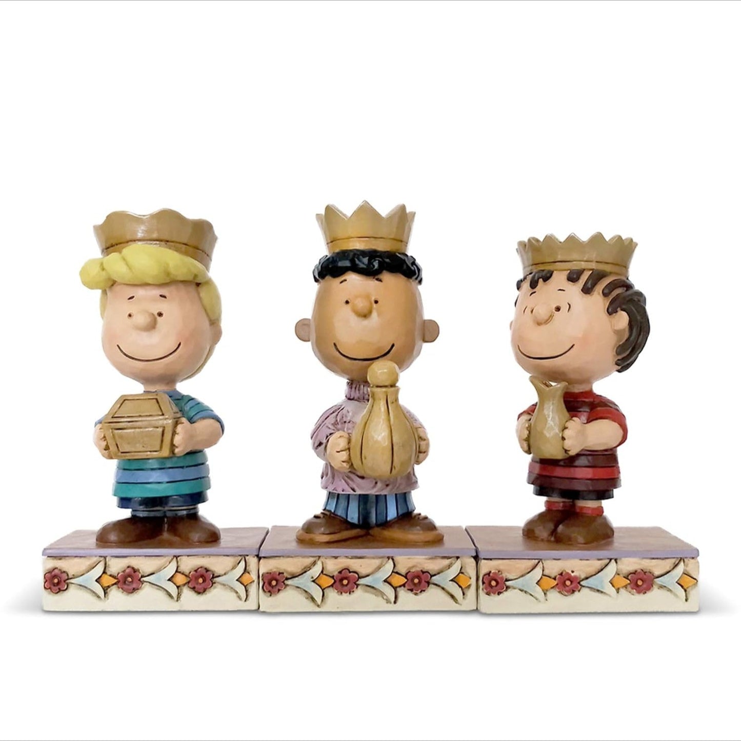 Peanuts by Jim Shore Christmas Pageant Three Wise Men Figurine Set, 4"