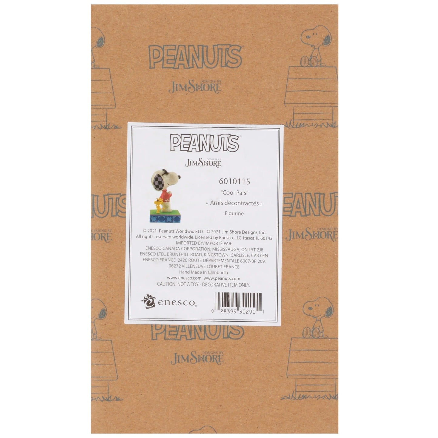 Peanuts by Jim Shore "Cool Pals" Joe Cool and Woodstock Figurine, 5" H