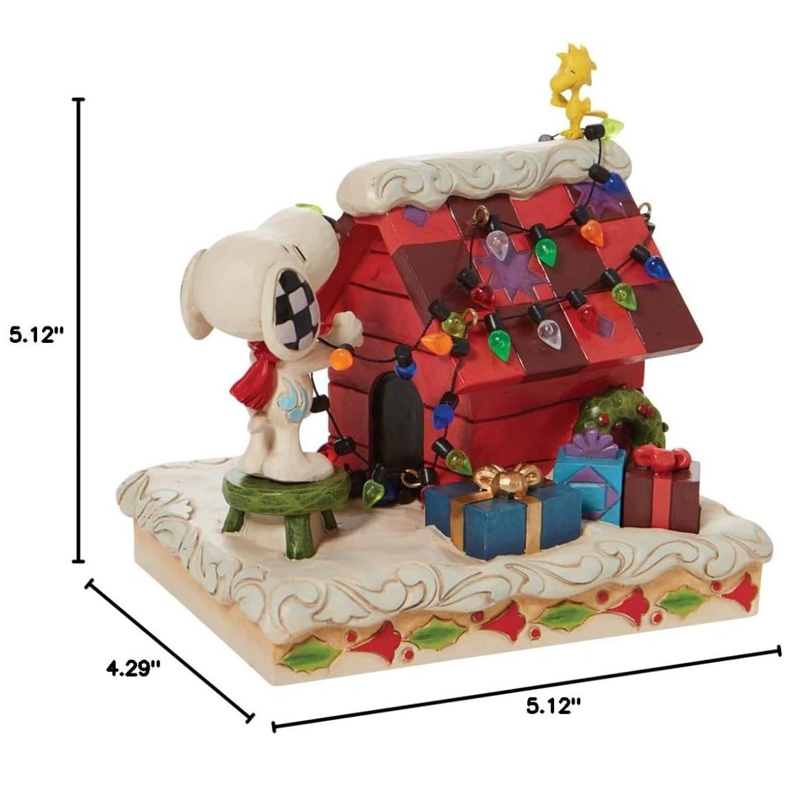 Peanuts by Jim Shore Snoopy and Woodstock Decorating The Dog House Figurine