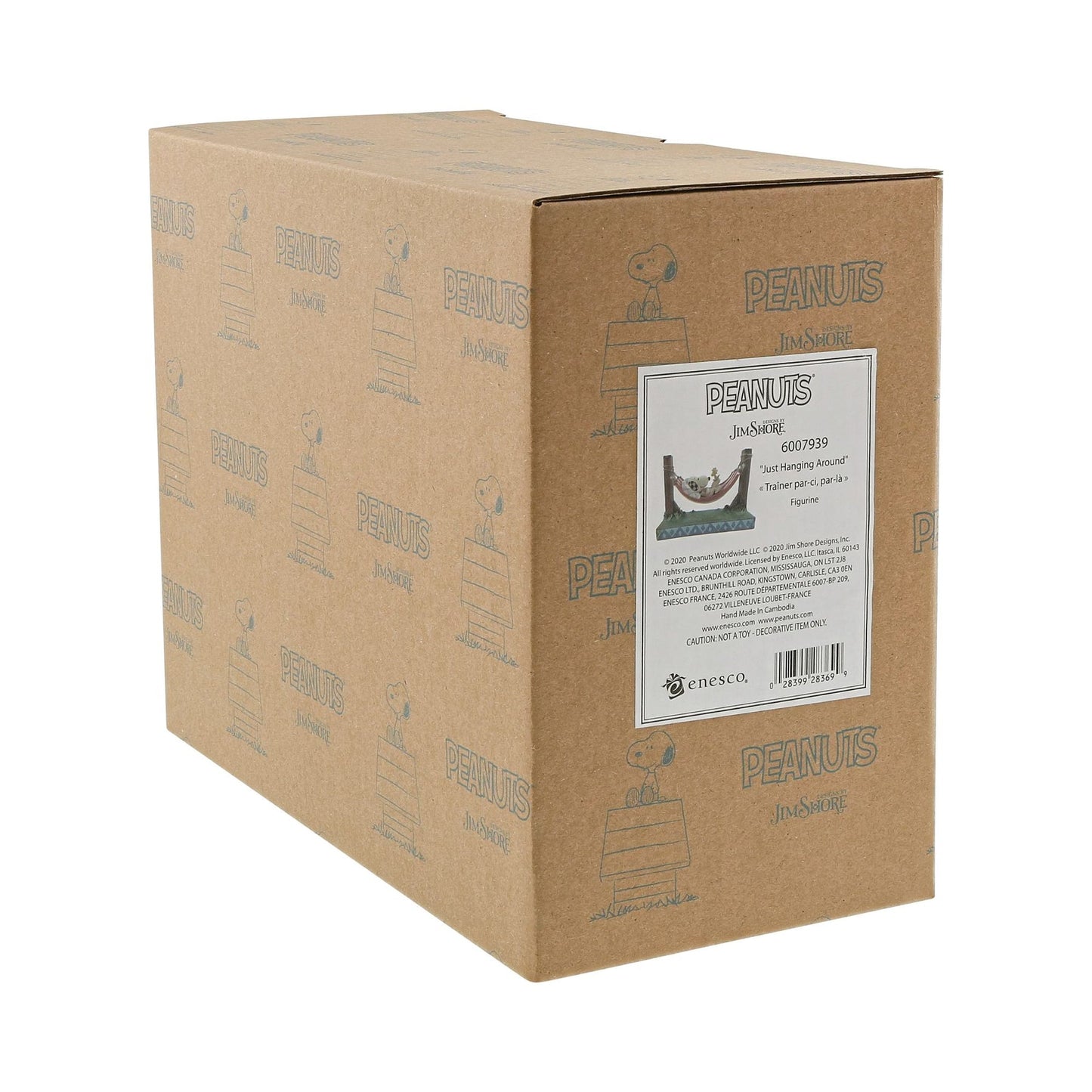 Peanuts by Jim Shore Snoopy and Woodstock Lounging in Hammock Figurine, 5.5 Inch