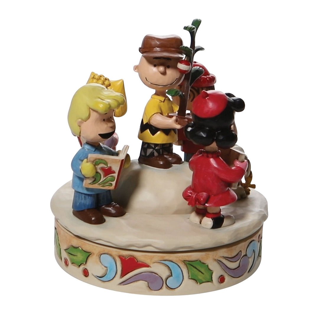 Peanuts by Jim Shore The Gang Caroling Around The Christmas Tree Figurine