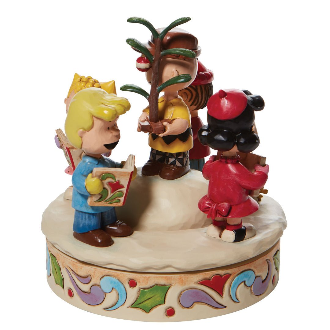 Peanuts by Jim Shore The Gang Caroling Around The Christmas Tree Figurine