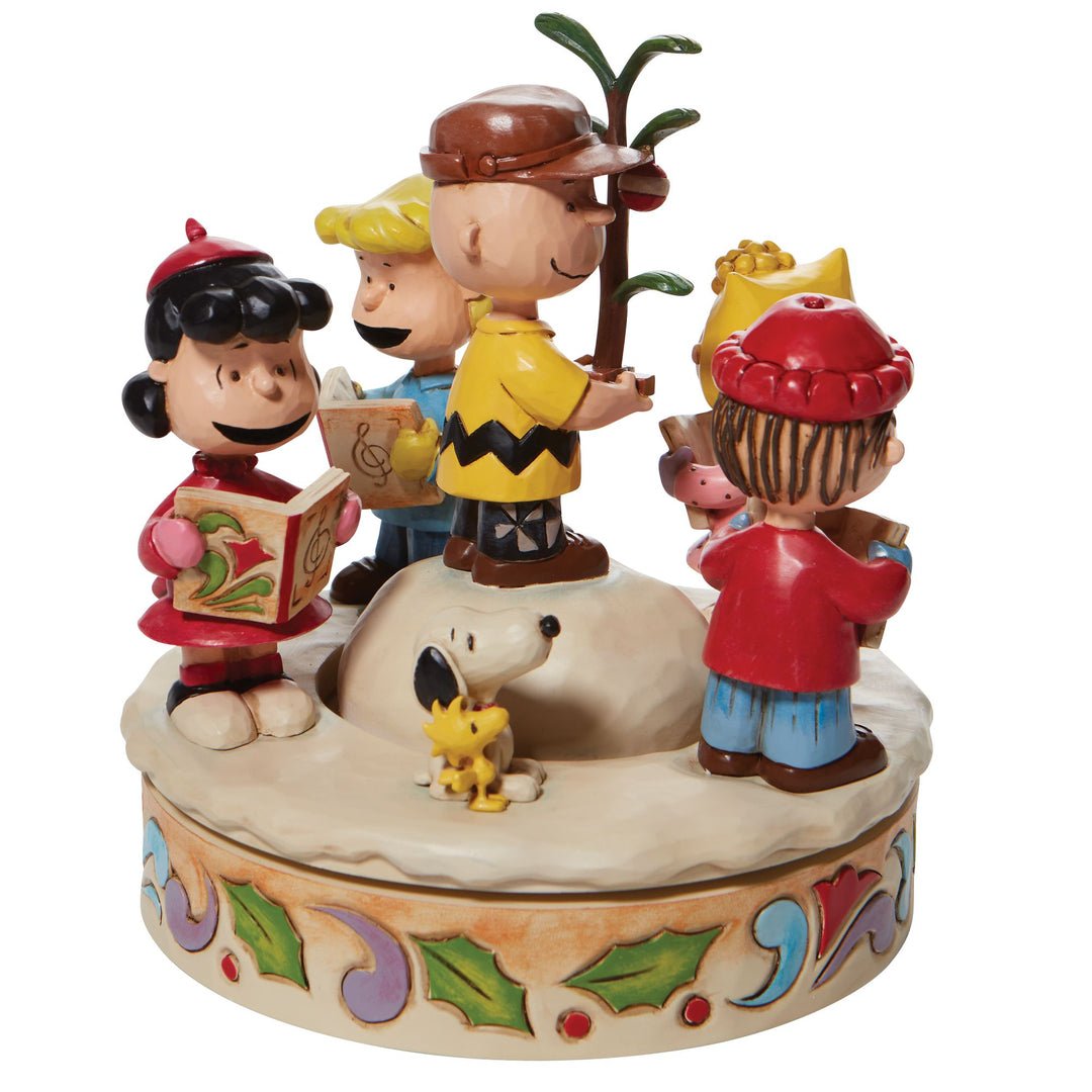 Peanuts by Jim Shore The Gang Caroling Around The Christmas Tree Figurine