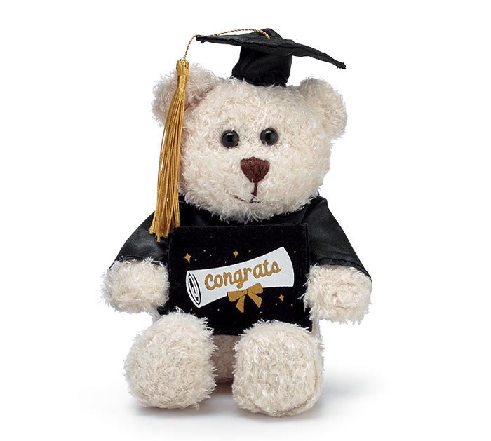 PLUSH GRADUATION BEAR WITH CONGRATS SIGN