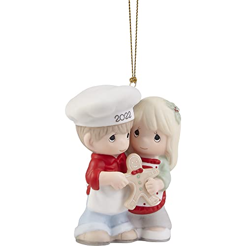 Precious Moments 221004 Our First Christmas Together 2022 Dated Couple Bisque Porcelain Ornament