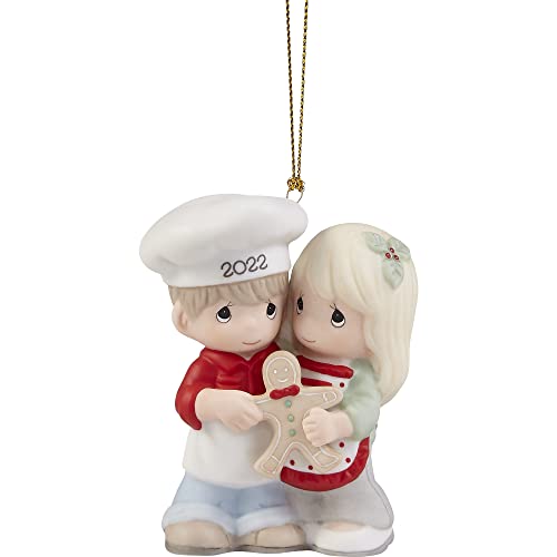 Precious Moments 221004 Our First Christmas Together 2022 Dated Couple Bisque Porcelain Ornament