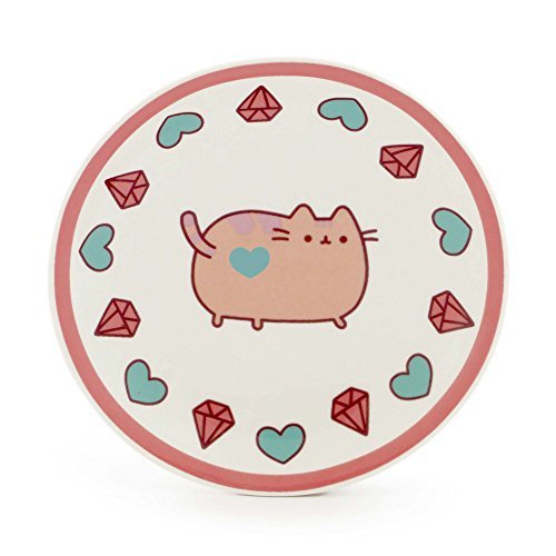 Pusheen by Our Name is Mud ?ǣPusheen Pink Trinket Tray?ǥ Stoneware Dish, 4 Inches