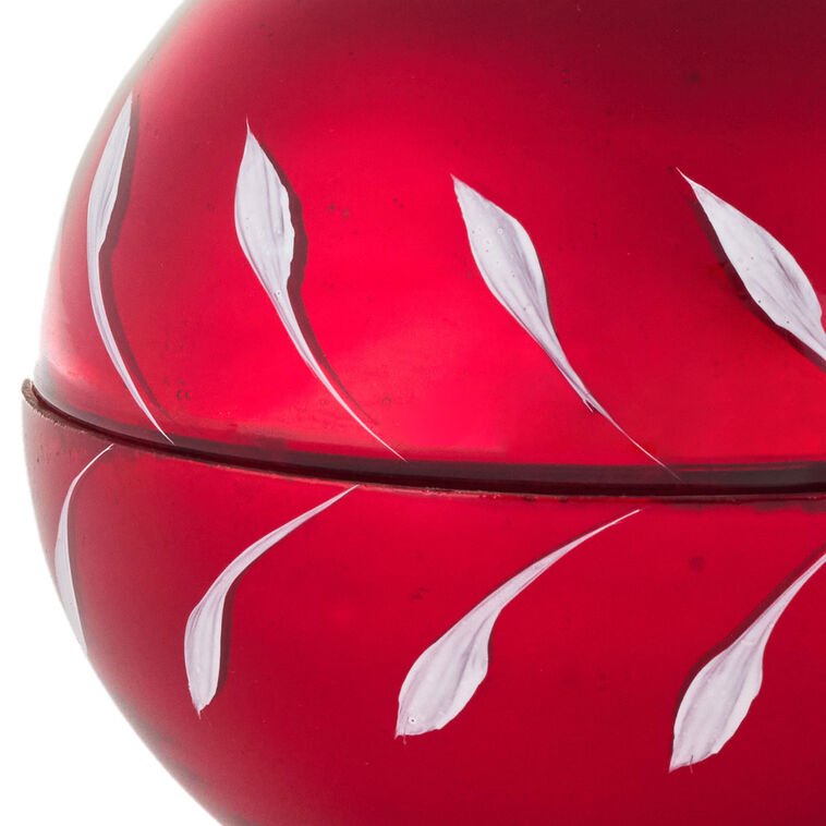 Red Glass Ball Ornament Pine - Scented Candle, 4"
