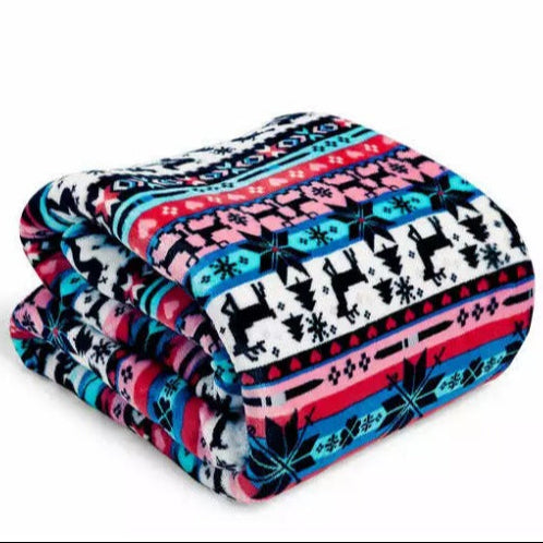 Vera Bradley Cozy Life Nordic Stripe Fleece Throw Blanket