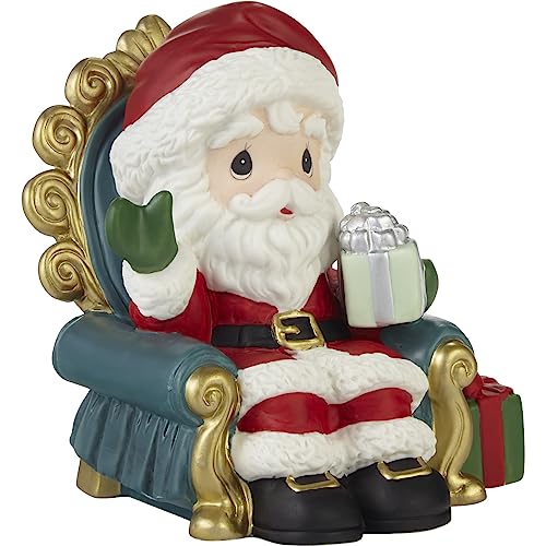 Santa’s Here Bringing Cheer Annual Santa Bisque Porcelain Figurine