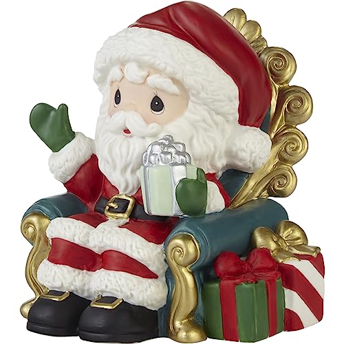 Santa’s Here Bringing Cheer Annual Santa Bisque Porcelain Figurine
