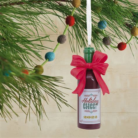 Santa's Wine "Holiday Cheer" Wine Bottle 2022 Tree Trimmer Ornament