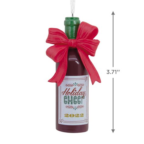 Santa's Wine "Holiday Cheer" Wine Bottle 2022 Tree Trimmer Ornament