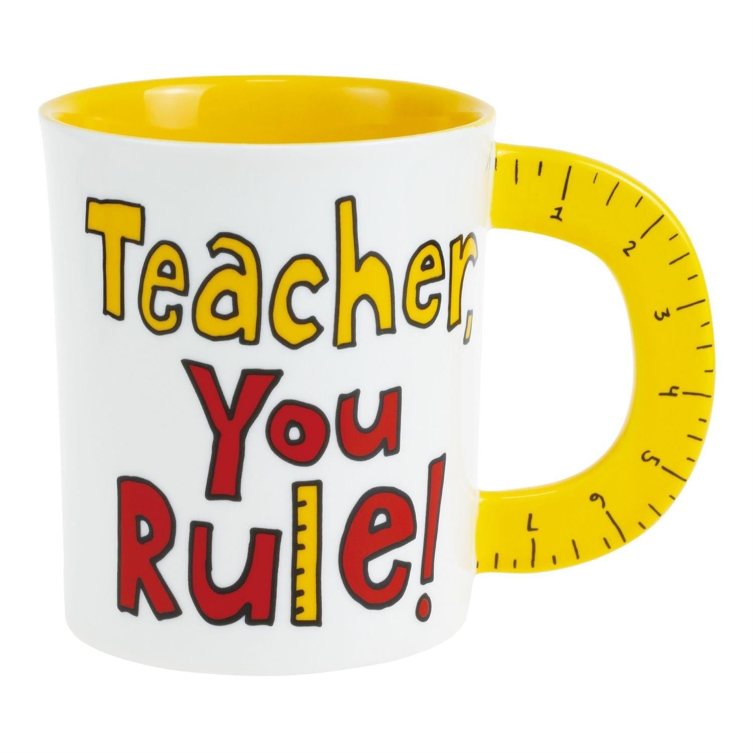 Sculpted Ruler Teacher Mug, 16oz.
