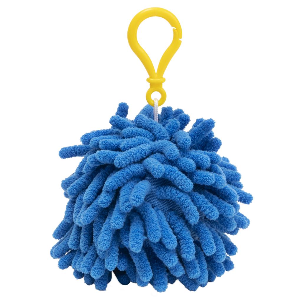 Sesame Street Plush Grover Fuzzy Pom Backpack Clip, 2.5"