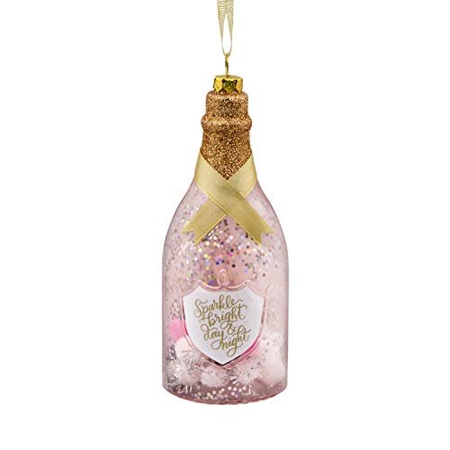 Signature Champagne Bottle Glass Hallmark Ornament