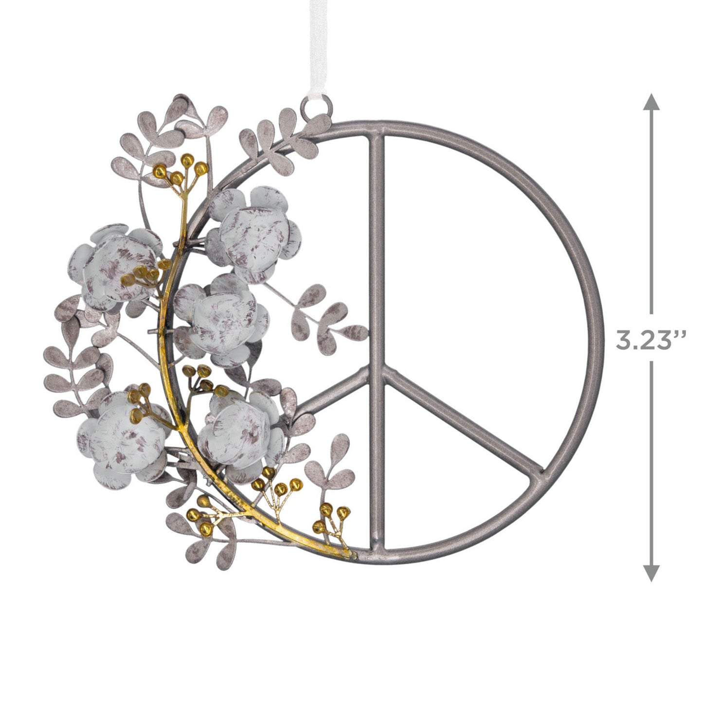 Signature Peace Symbol Premium Metal Hallmark Ornament