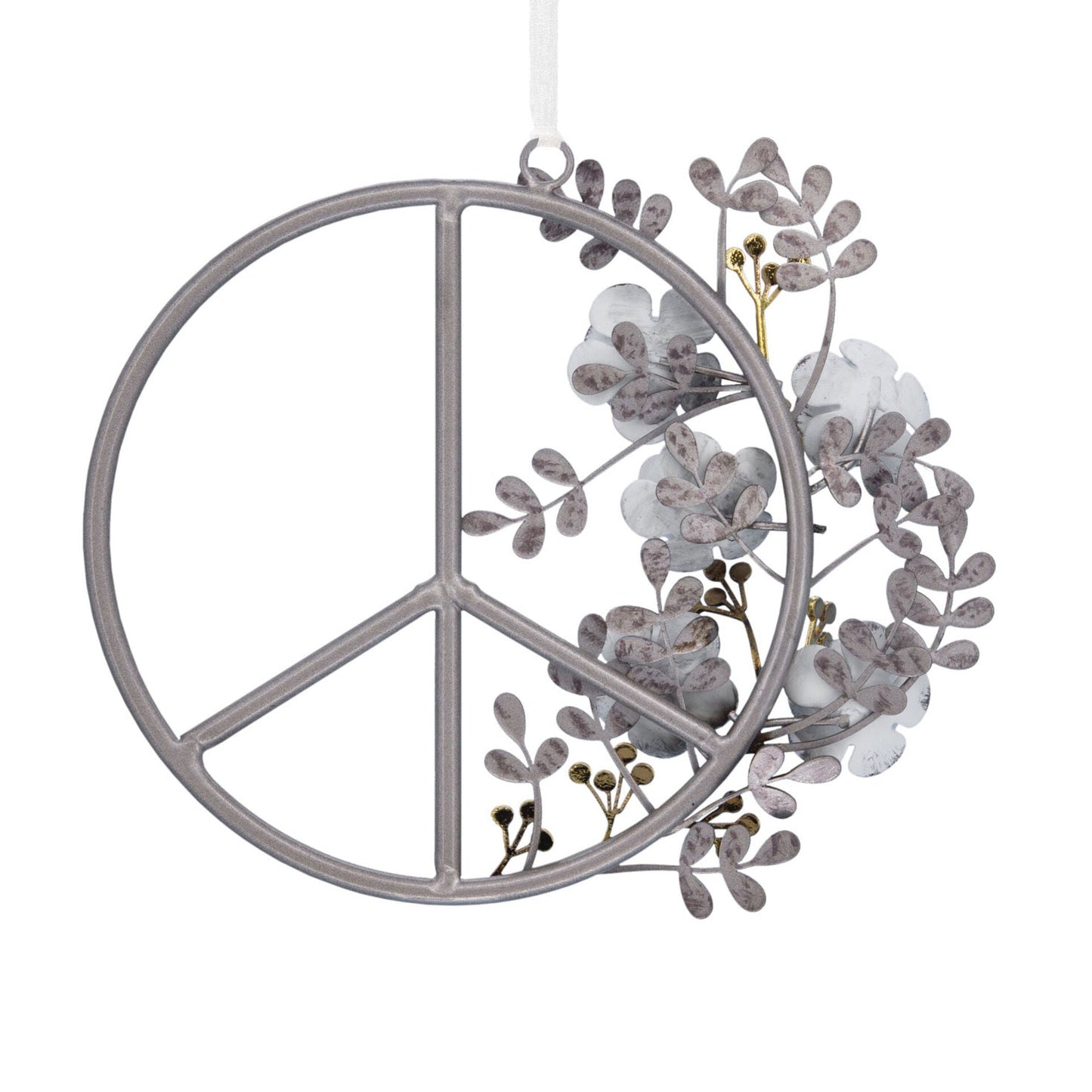 Signature Peace Symbol Premium Metal Hallmark Ornament
