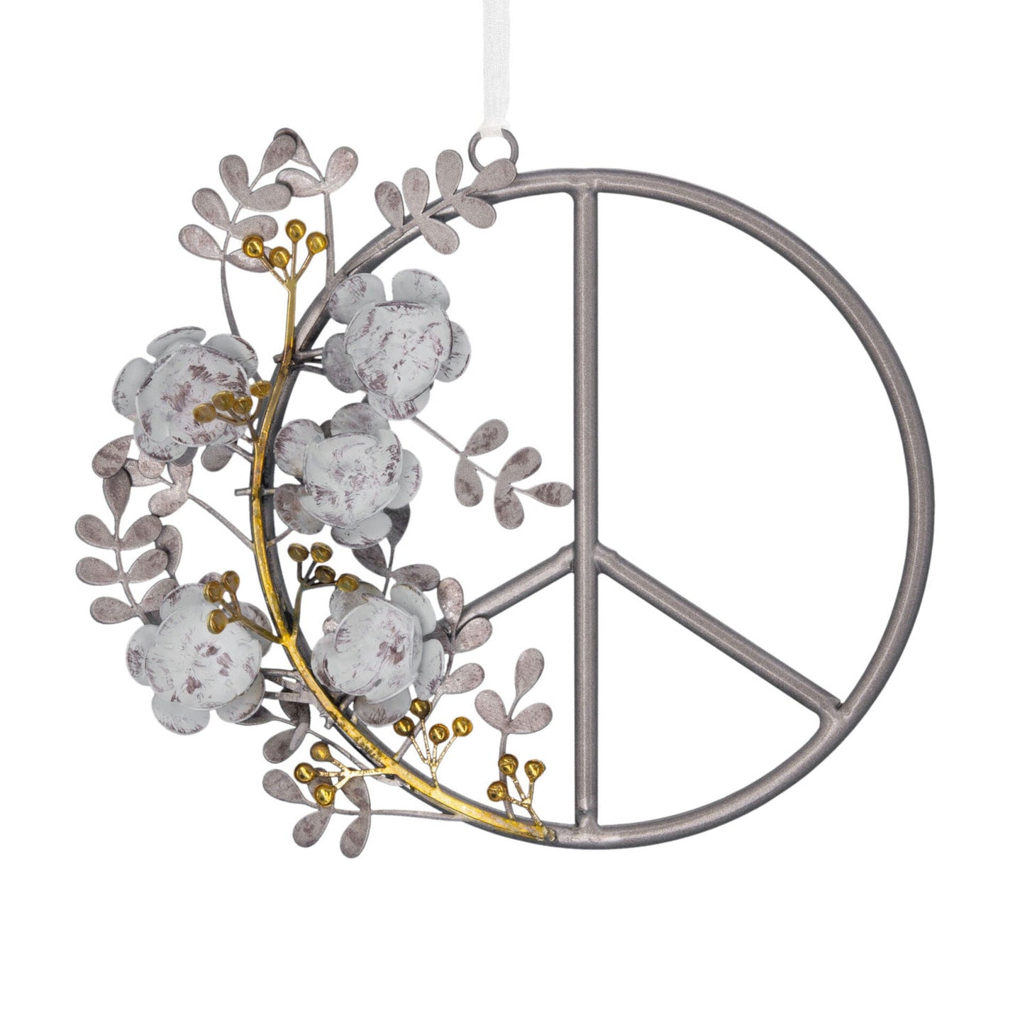 Signature Peace Symbol Premium Metal Hallmark Ornament