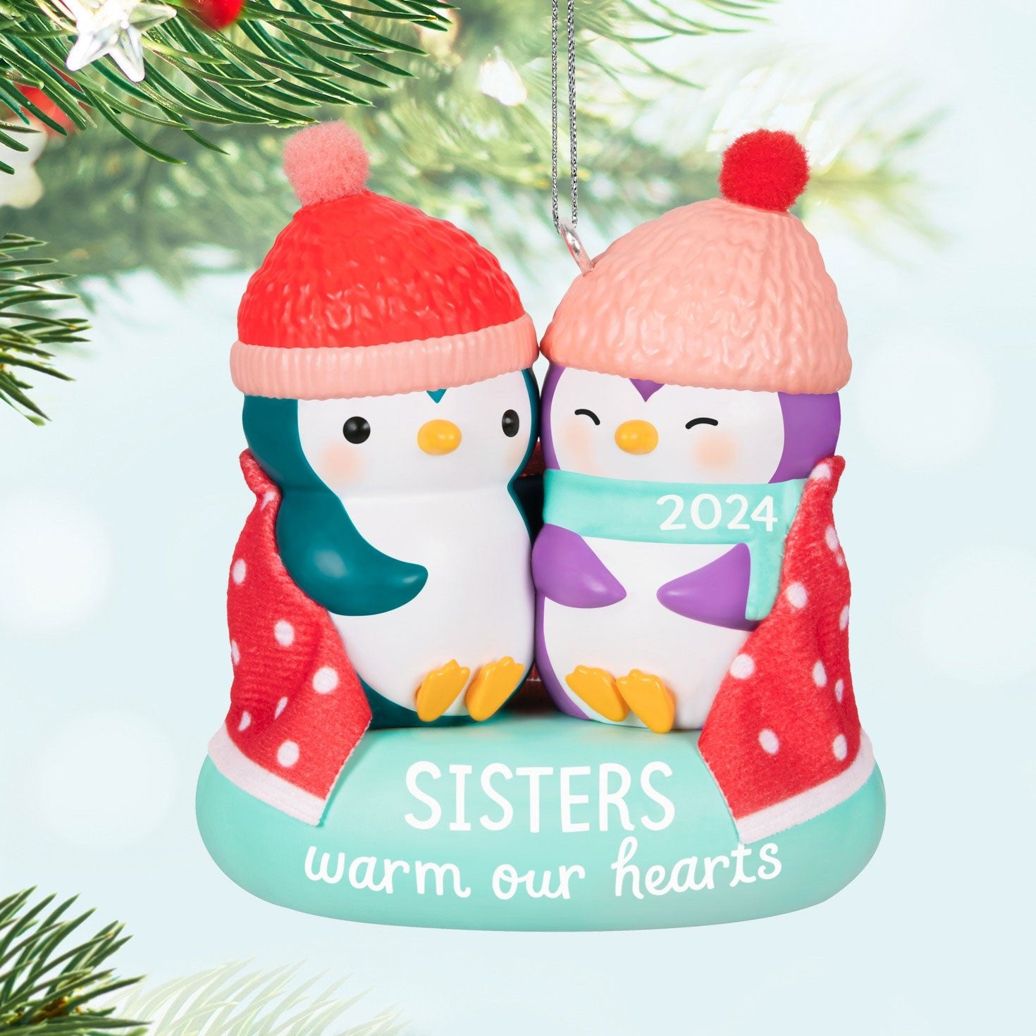 Sisters Warm Our Hearts 2024 Keepsake Ornament