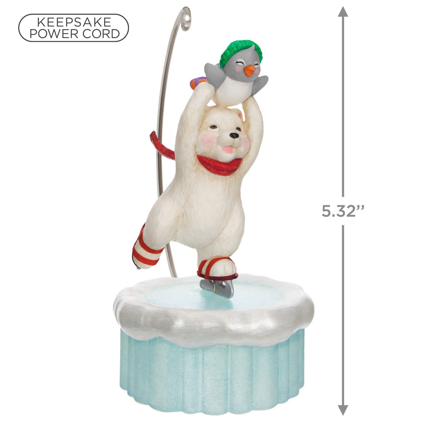 Skating Snowball and Tuxedo, 2023 Keepsake Ornament With Motion