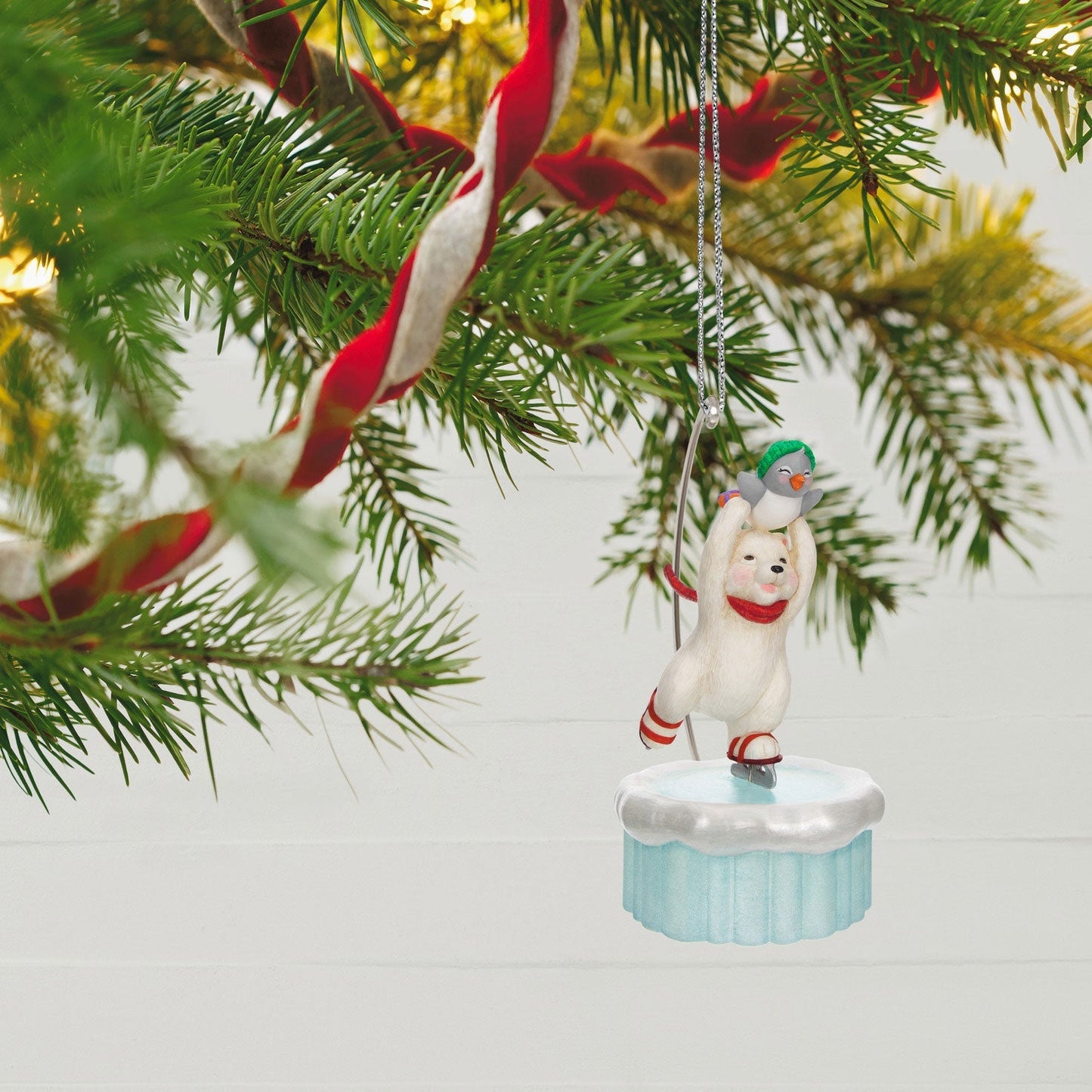 Skating Snowball and Tuxedo, 2023 Keepsake Ornament With Motion