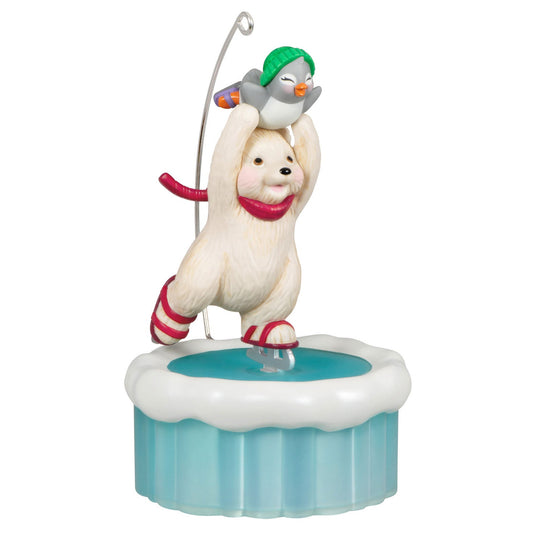Skating Snowball and Tuxedo, 2023 Keepsake Ornament With Motion