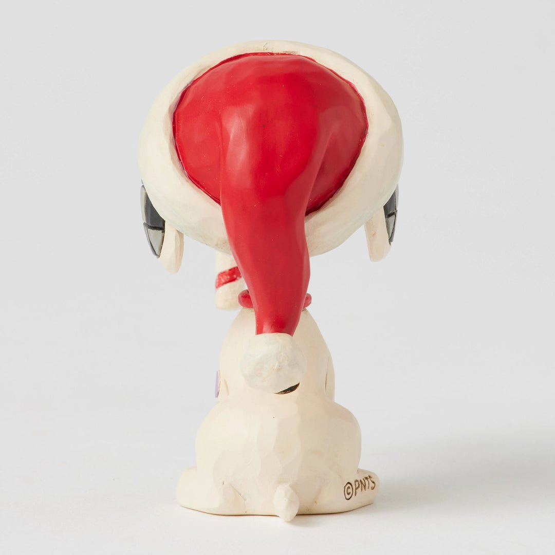 Snoopy Glitter Candy Cane Mini Figurine, 2.75 Inch