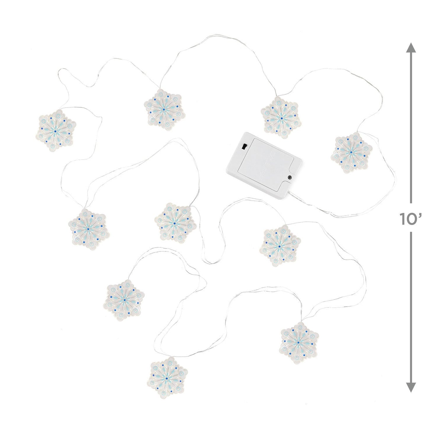 Snowflake 10 Light Christmas String Lights