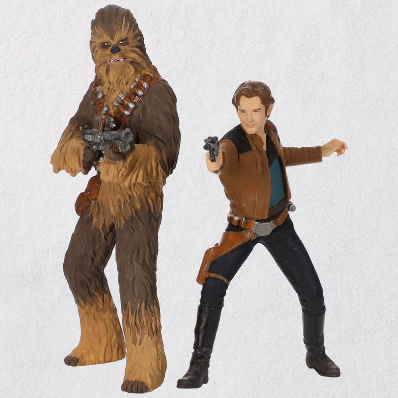 Star Wars - Han Solo and Chewbacca (Set of 2), 2018 Keepsake Ornaments