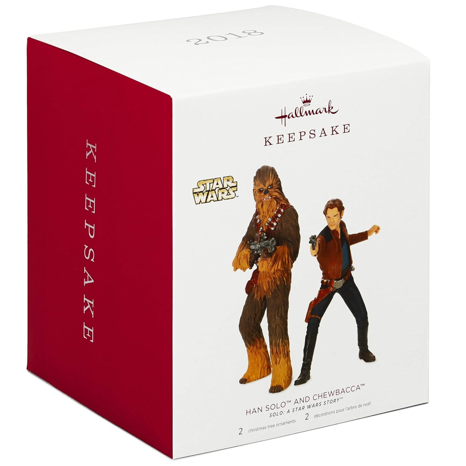 Star Wars - Han Solo and Chewbacca (Set of 2), 2018 Keepsake Ornaments