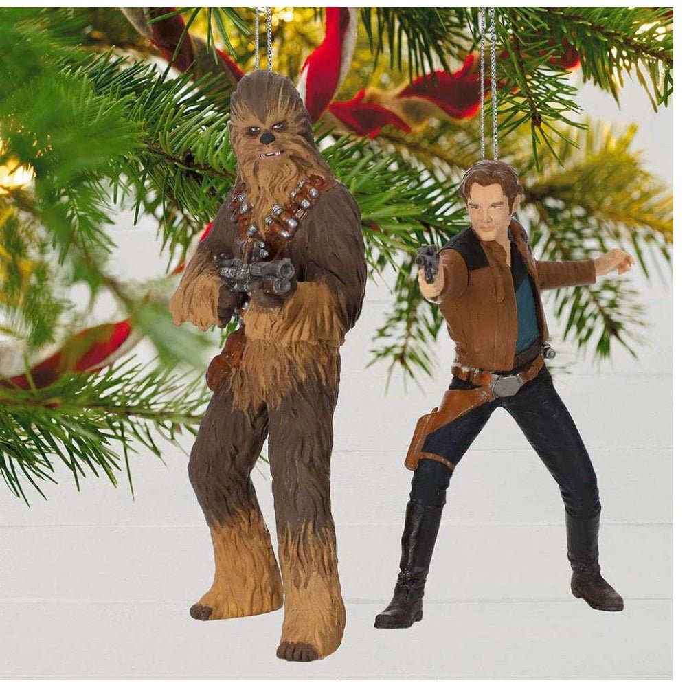 Star Wars - Han Solo and Chewbacca (Set of 2), 2018 Keepsake Ornaments