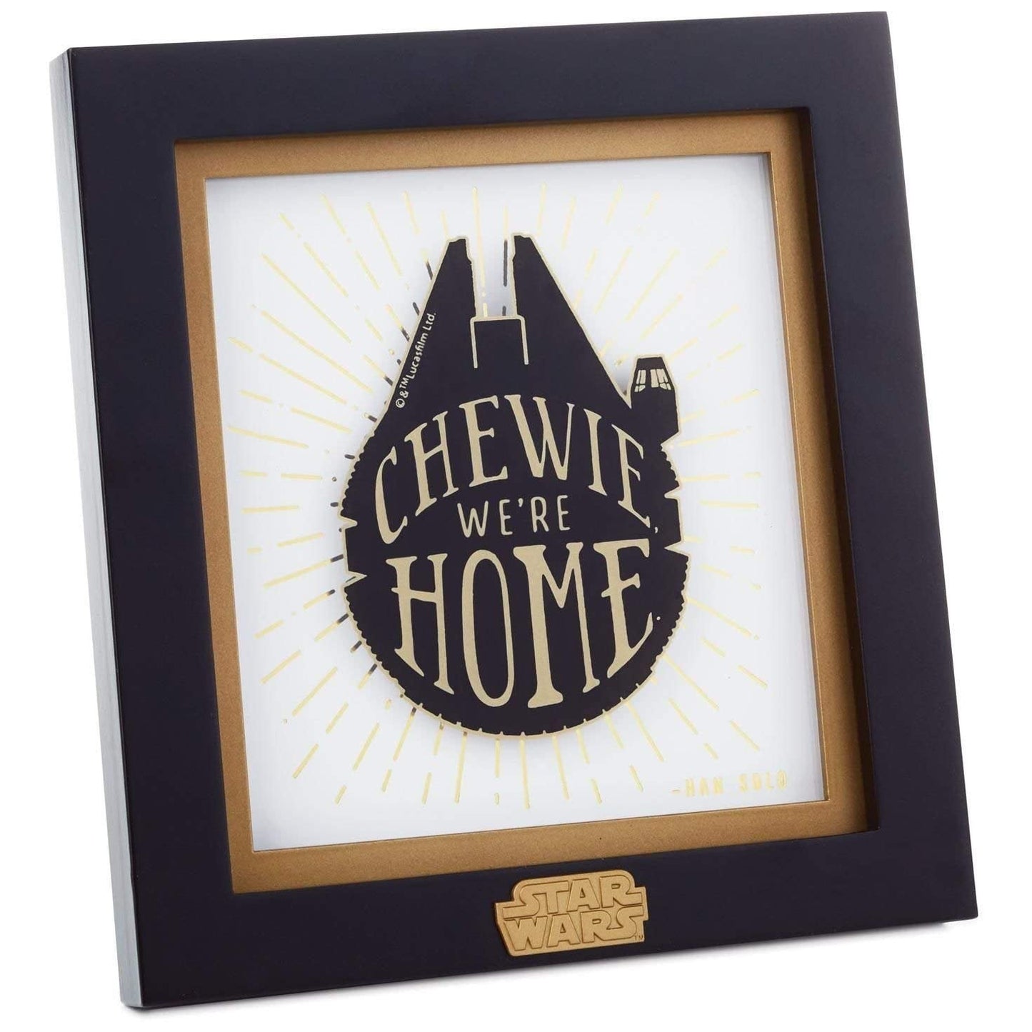 Star Wars Millennium Falcon Framed Print, 7"x6.5"