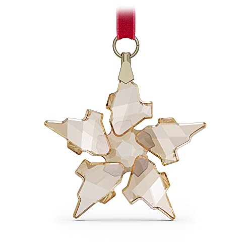 SWAROVSKI Christmas Ornament, 2021 Annual Edition, Festive, Small, Champagne Crystal