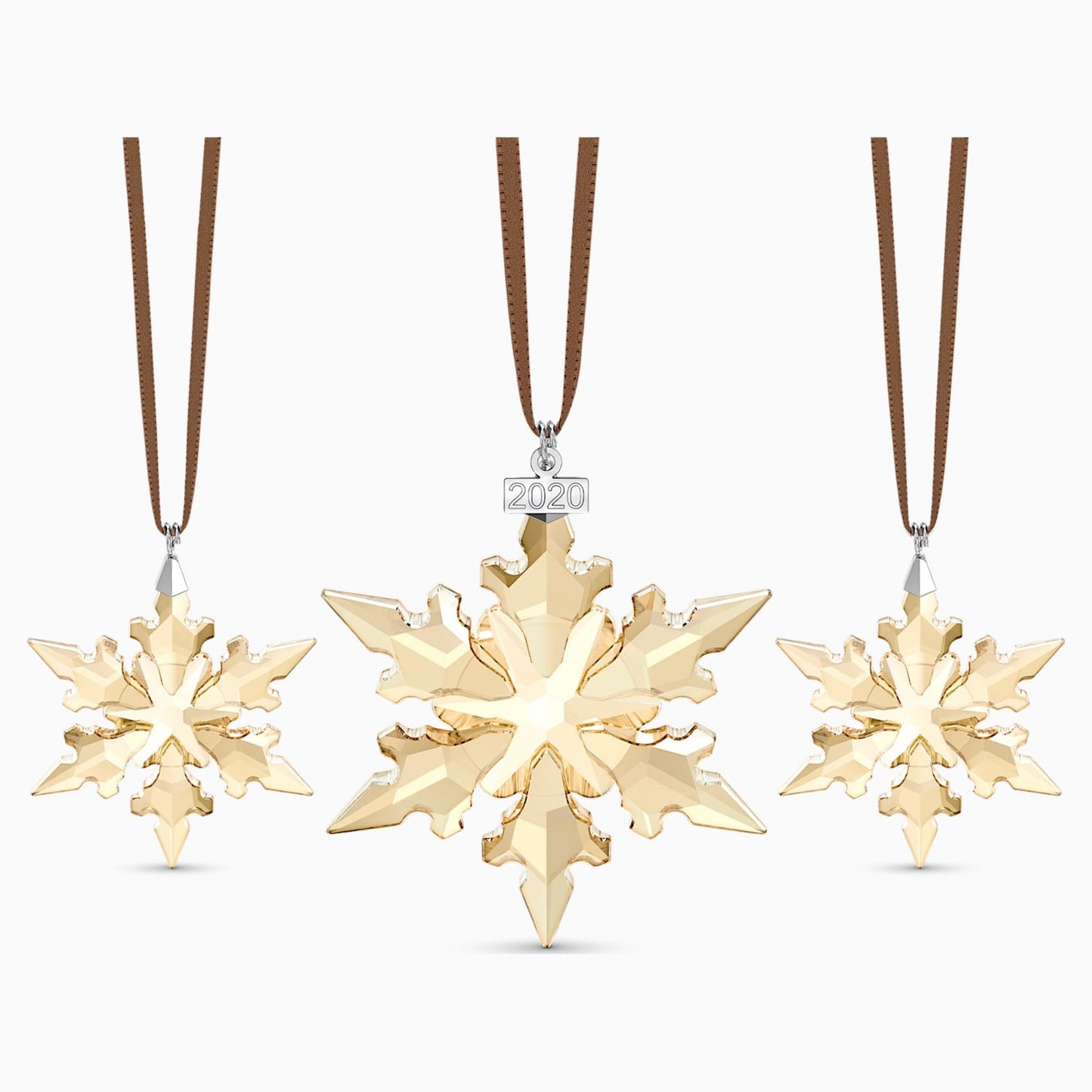 SWAROVSKI Festive Ornament Set 2020 Gold-Tone 5591360