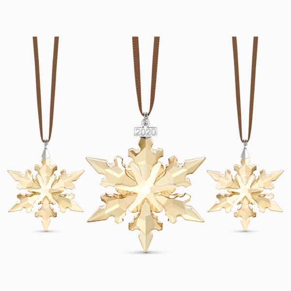 SWAROVSKI Festive Ornament Set 2020 Gold-Tone 5591360