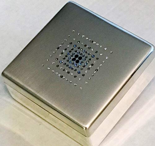 Swarovski Keepsake/Jewelry Box With Blue and Clear Crystals, Felt Lined
